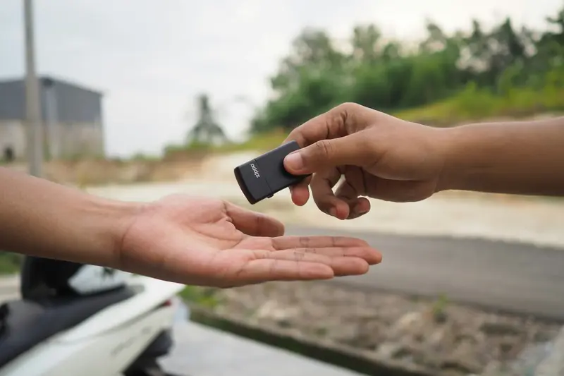 Car keys being handed back to their owner